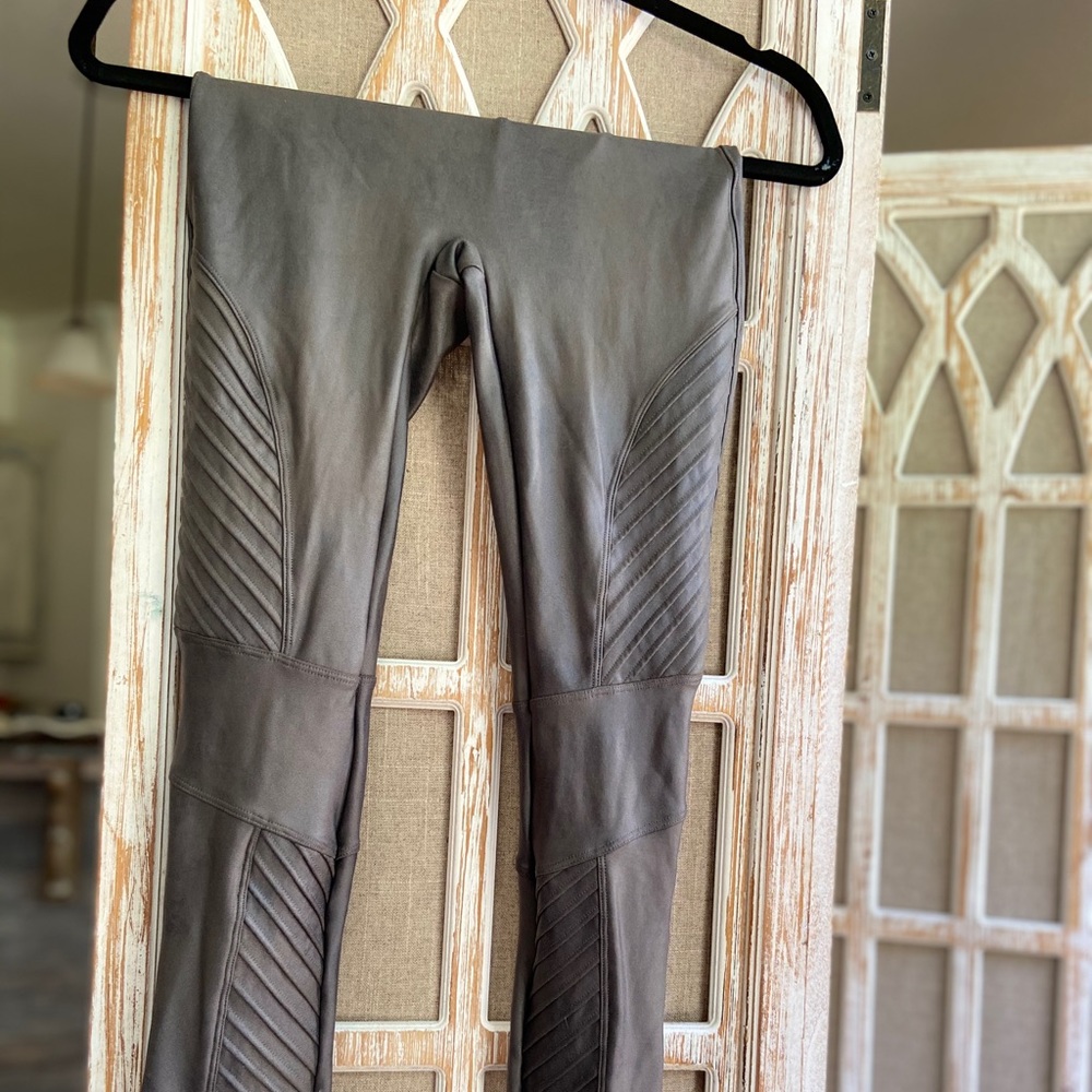 NWOT Spanx Faux Leather Moto Leggings